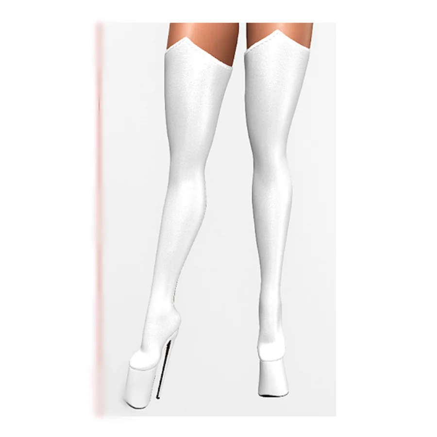 블랙 오버니하이 플랫폼 부츠 얇은 하이힐 라운드 토 패션 섹시 2025 겨울 큰 사이즈 여성 신발