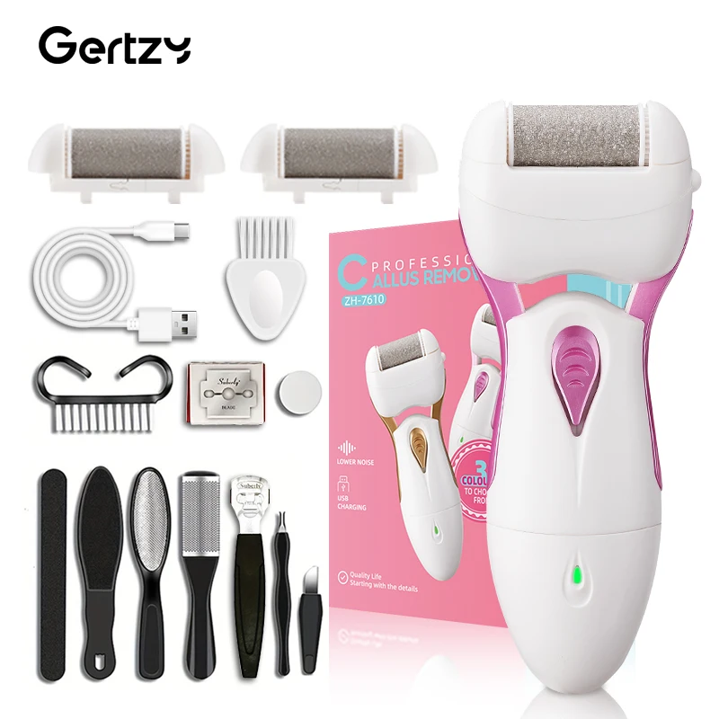 

Home USB electric foot grinder, with interchangeable grinding heads of different thicknesses for foot care devices