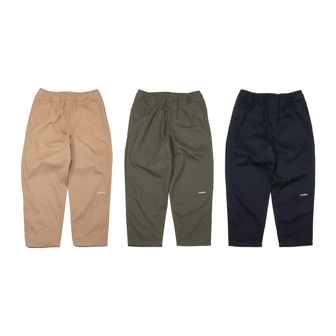 

Casual Tapered Waed Cuffed Loose Men's Pants Youthful Vitali Sle Summer Workwear Long Trousers Pure Color Trendy