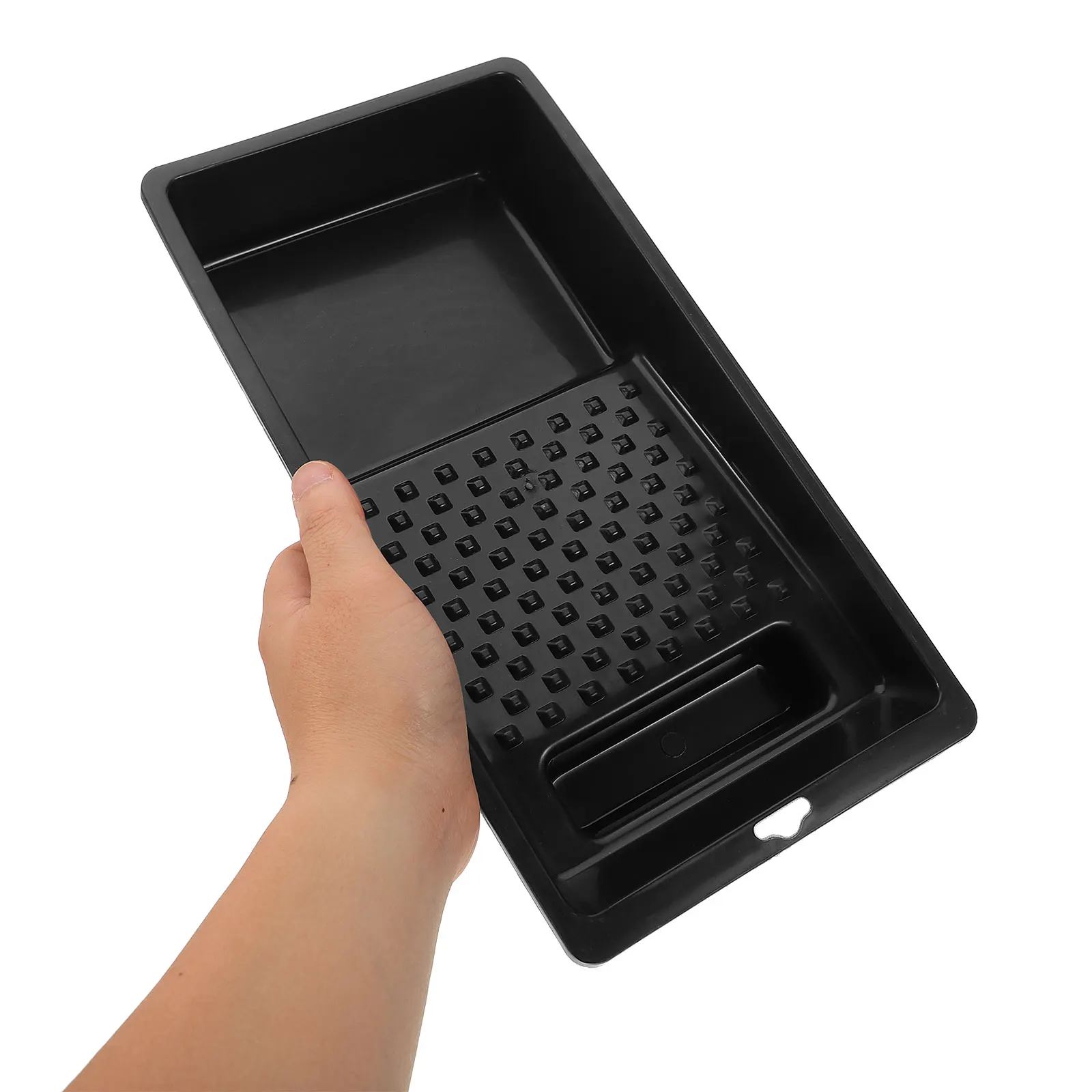 Paint Tray Liner Smooth Edge Large Capacity Washable Plastic Roller Tray for Painting Tasks Mini Drip Pan Storage Tool