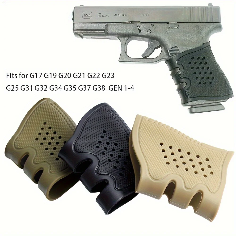 Tactical Pistol Rubber Grip Anti Slip Glove for Gl*ck G17/19/20/21/22/23/31/32 Reduce Recoil Grip Glove Hunting Accessories