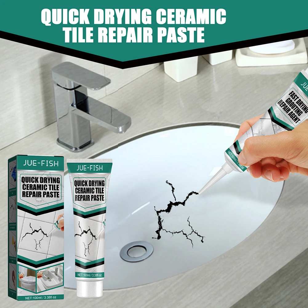 Practical Ceramic Repair Paste Environmentally Universal Floor Tile Repair Cream Quick-Drying Waterproof for Peeling Holes