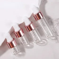 1ml 2ml 3ml Empty Portable Frosted Glass Dropper Bottle Rose Gold Cap Travel Essential Oil Perfume Refillable Vial DropperBottle