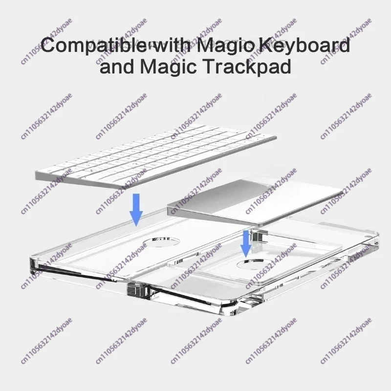 Wrist Rest for  2/3 Keyboard with Touch Numeric Acrylic Stand Station Transparent Crystal Pad Bracket