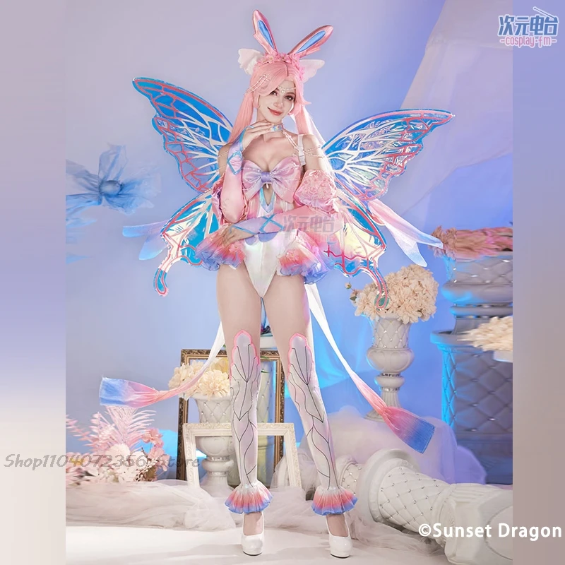 Miccostumes x Sunset Dragon PM Cosplay Costume Fairy Bodysuit and Sleeves with Head Accessory and Skirt Hem