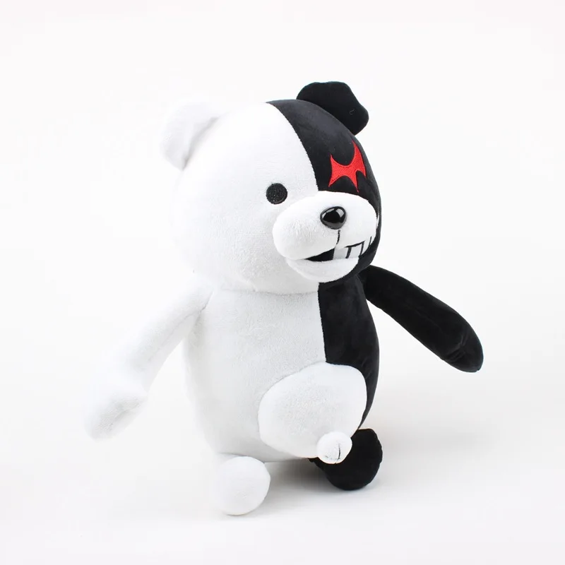 Dangan ronpa super danganronpa 2 monokuma preto branco urso brinquedo de pelúcia macio pelúcia animal bonecas presente aniversário para crianças