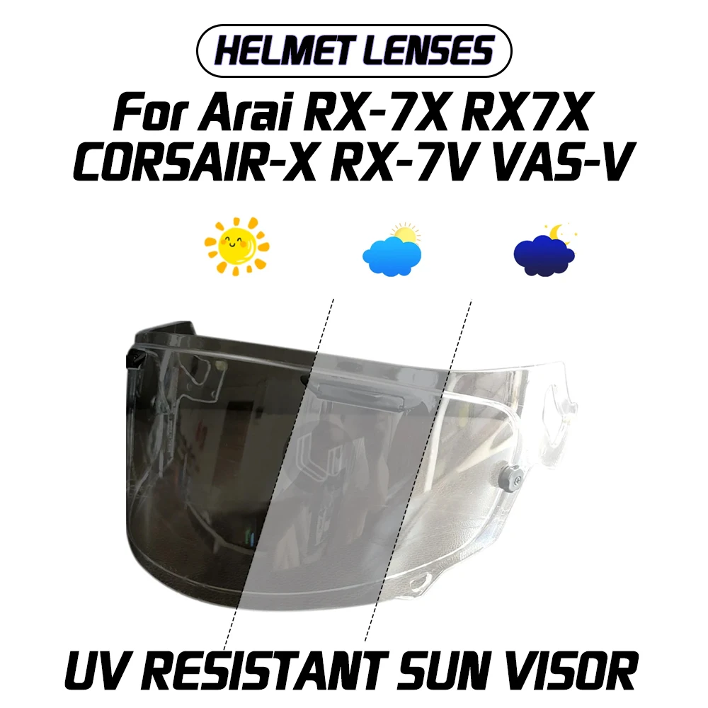 

Motorcycle helmet UV resistant lens NEO XD color changing smoked dark sun visor For Arai RX-7X RX7X CORSAIR-X RX-7V VAS-V