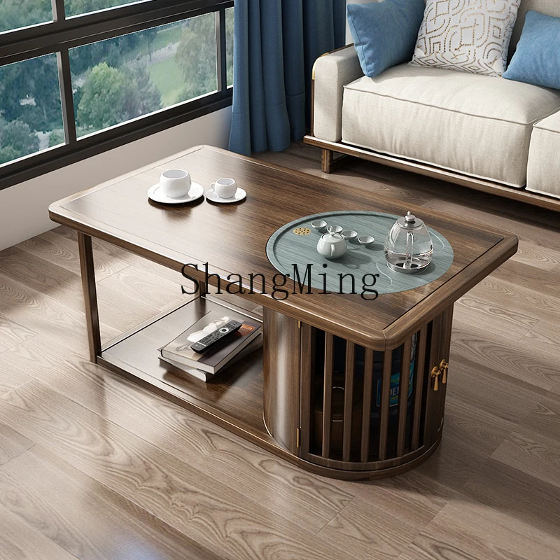 

CL living room home tea solid wood multi-functional Chinese kung fu coffee table tea table integrated modern simple tea table