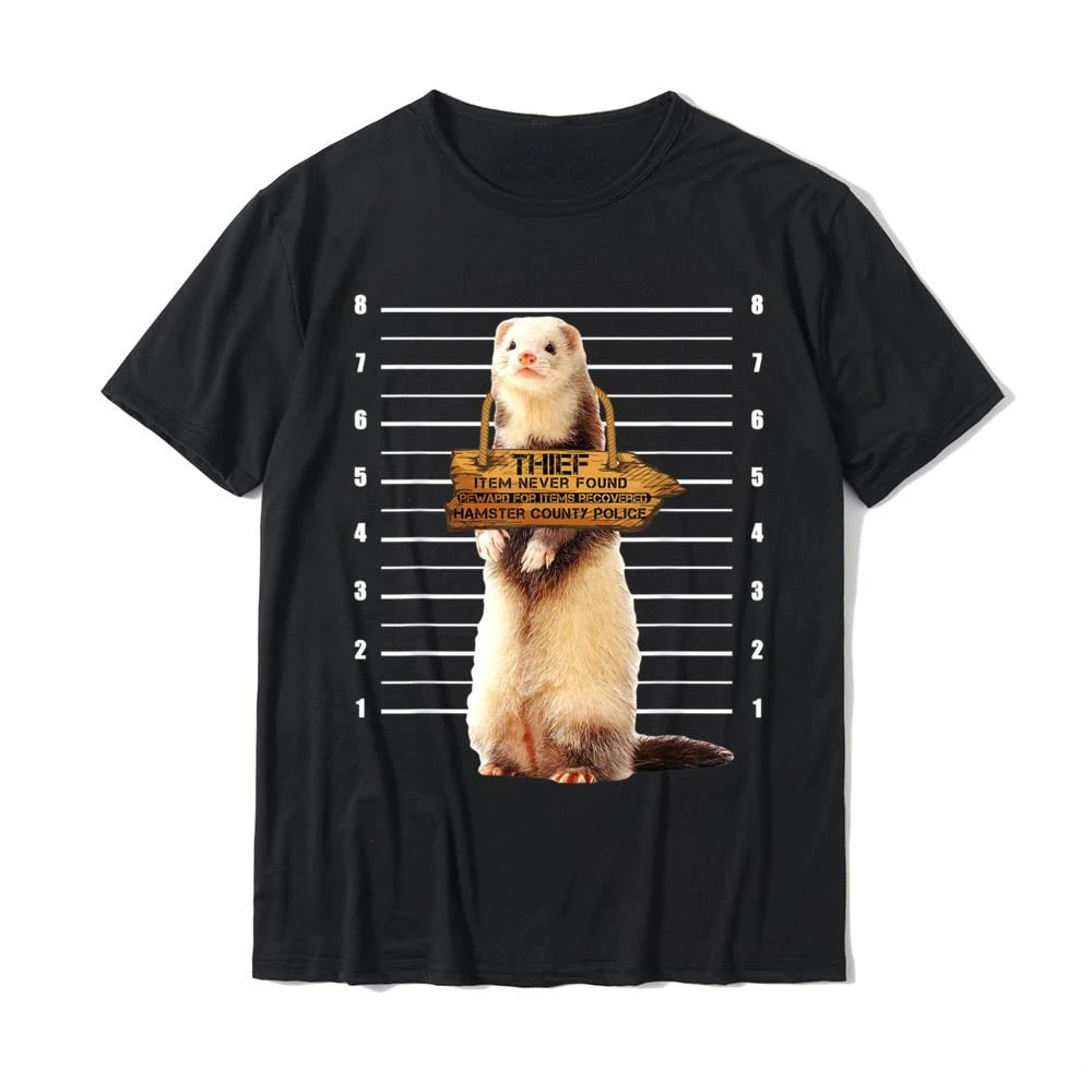 Cute Ferret Thief Funny Animals Man T-Shirt Men New Design Crazy Tops T Shirt Christmas Kawaii Animal Woman T Shirts Design