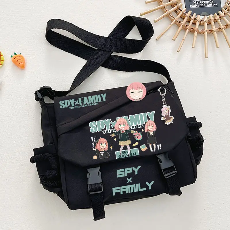 Spy X Family Crossbody Collaboration Junior High School Tutoring Tote Unisex Canvas Bag Single Shoulder Backpack Anime