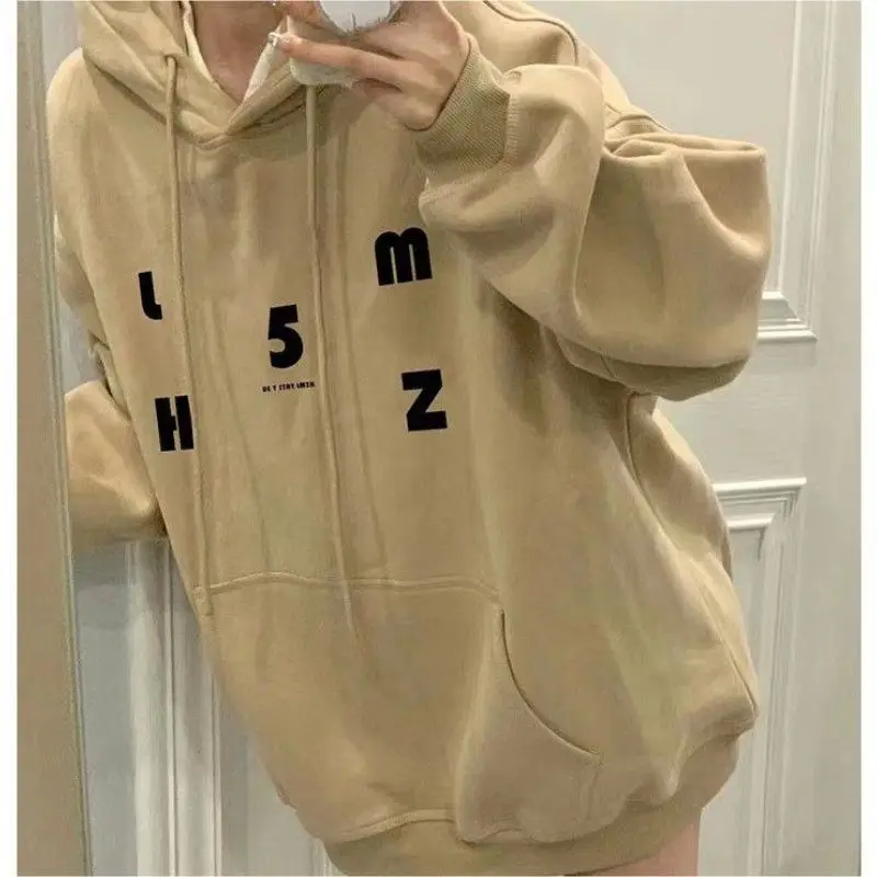 Fashion Printed Spliced Pockets Hoodies Sweatshirts Female Clothing 2023 Autumn Winter Loose Casual Tops Korean Sweatshirts