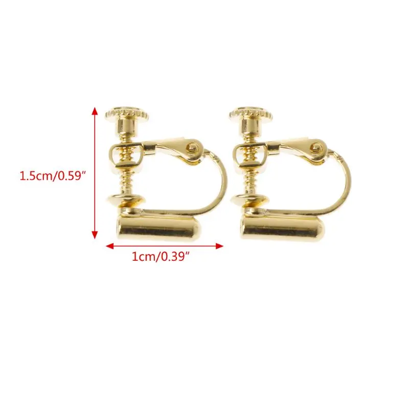 E15E Exquisite Clip-on Earring Converter Earring Clip Back Non-Pierced Ear Jewelry