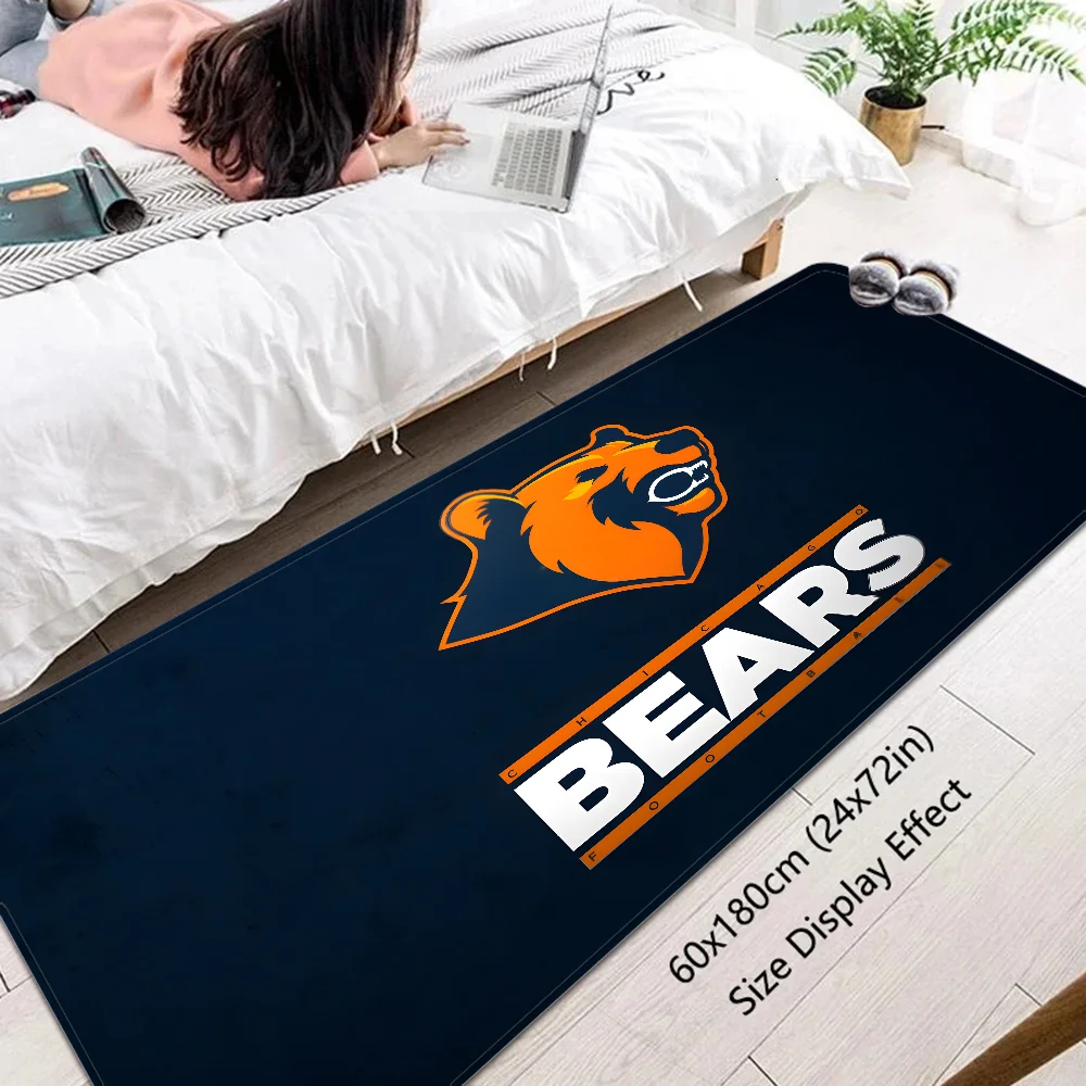 Chicago Bears logo Bathroom Mat Non-Slip Laundry Room Mat Laundry Decor Balcony Child Living Room Toilet Rug