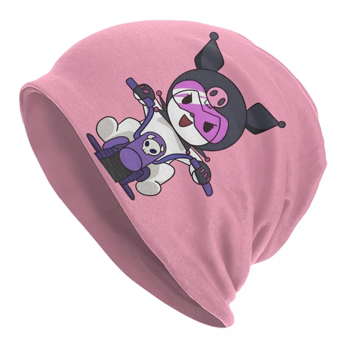 مخصص Kuromi Skullies Beanies قبعات الشارع الشهير شتاء دافئ الرجال النساء متماسكة قبعة الكبار للجنسين الشيطان الصغير بونيه القبعات
