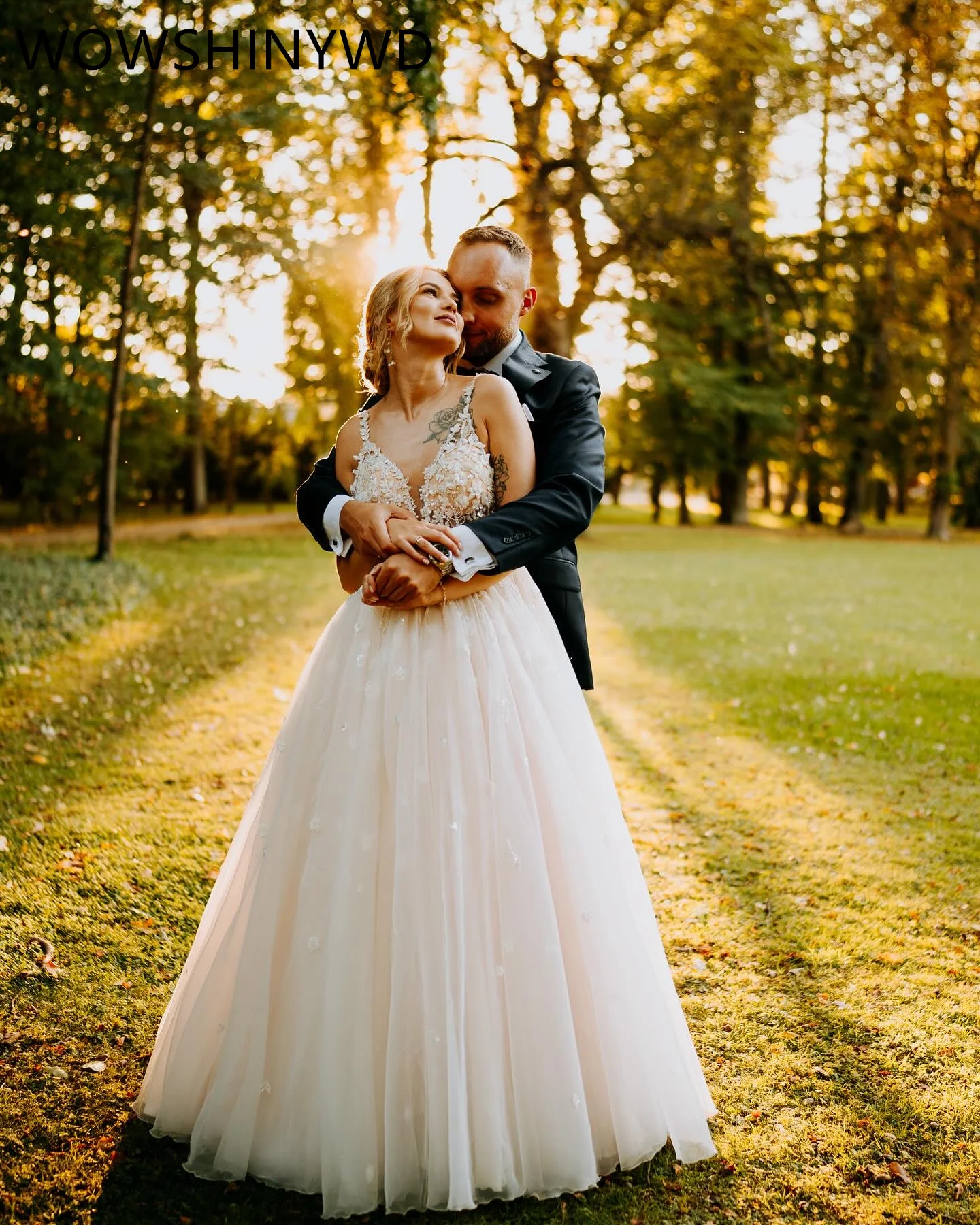 2024 plus Größe Land garten Spitze Perlen A-Linie Elfenbein Vintage Strand Braut Hochzeit Dreses Kleider Robe de Mariée Zj94