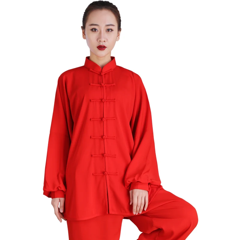 Cotton Blend Silk Tai Chi Clothing for Martial Arts Practice and Performance, Men and Women