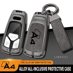 Alloy car key case remote control protective cover is suitable for Audi A4 RS4 s4 2018 2019 2020 2021 key cover accessories
