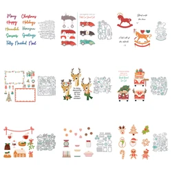 Christmas Beach Bound Die Set Metal Cutting Dies for 2024 Scrapbooking Paper Making Embossing Card Crafts Die Cut Making DIY