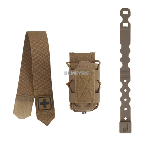 Imagen 2 del producto Bolsa de torniquete táctico, soporte de torniquete Universal EMT, pequeña bolsa de primeros auxilios para traumatismos, paquete de soporte de equipo de supervivencia para caza Airsoft