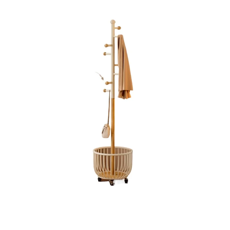 For hanging hangers, floor-to-ceiling laundry baskets, shelves, movable vertical coat racks