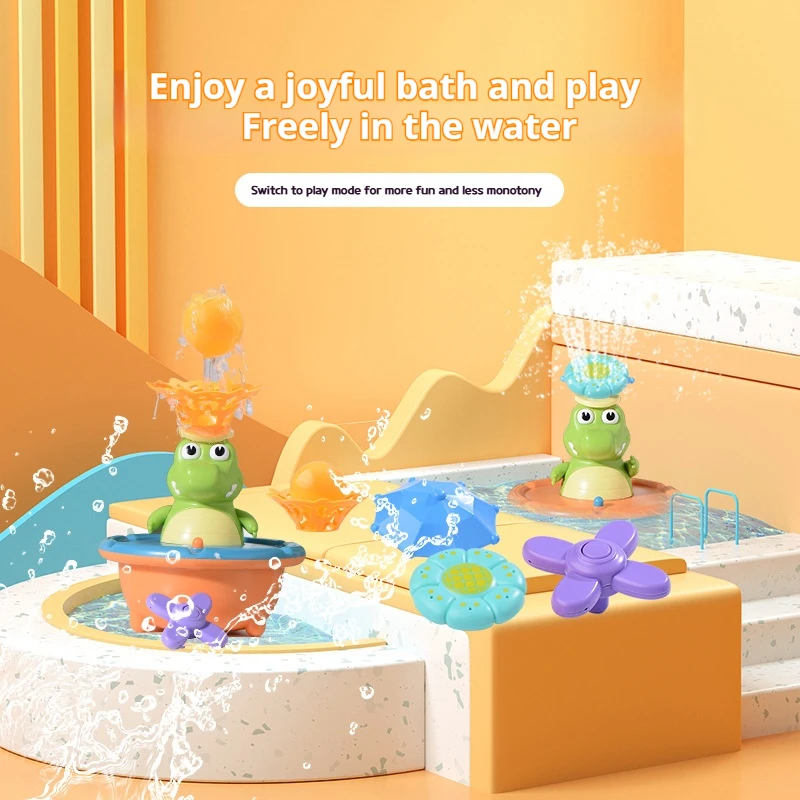 Giocattolo da bagno in coccodrillo per bambini, spruzzo d'acqua illuminato, giocattolo divertente galleggiante per bagnetto e piscina per bambini, regalo per ragazzi e ragazze