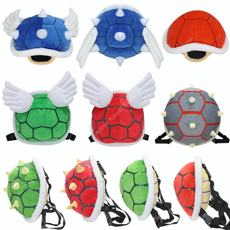 Juego popular Super Bros Bowser Koopa Troopa Paraatroopa almohada de felpa Mario Bros tortuga Shell accesorios de Cosplay juguetes regalos para niños