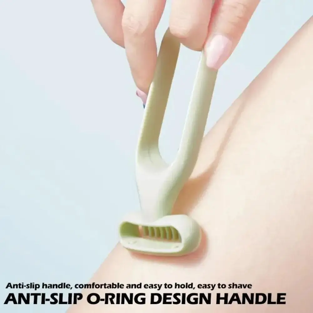 

Ручная бритва O-образной формы для женщин, противоскользящее средство для удаления волос, подходит для волос на подмышках, ногах и руках.