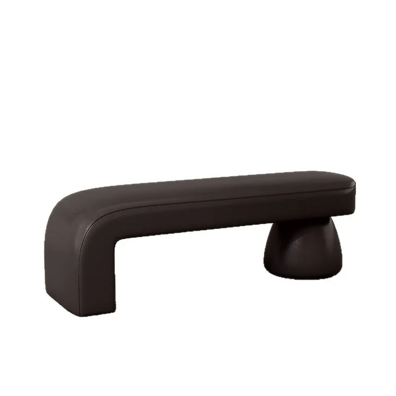 European-Style Light Luxury Wood Low Bench Commercial Furniture Shoe Changing Stool for Home Bedroom Bed End Living Room