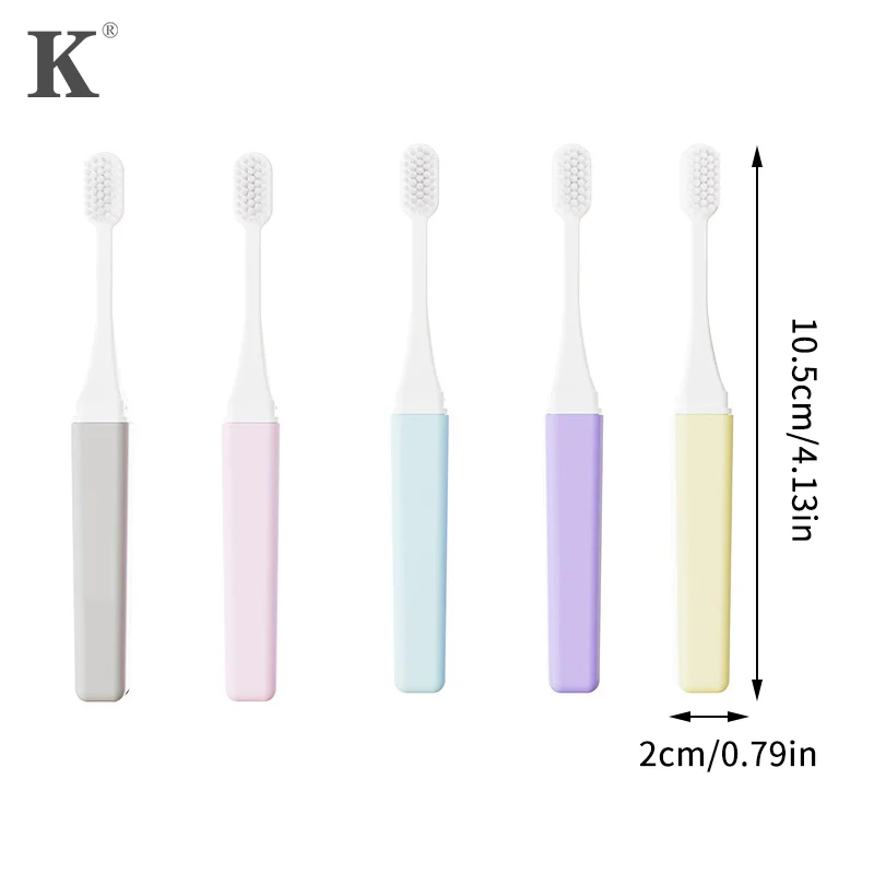 

5Pcs Portable Mini Travel Toothbrush Toothpaste Set Adult Outgoing Camp Disposable Toothbrush Carry-on Deep Cleaning Oral Care