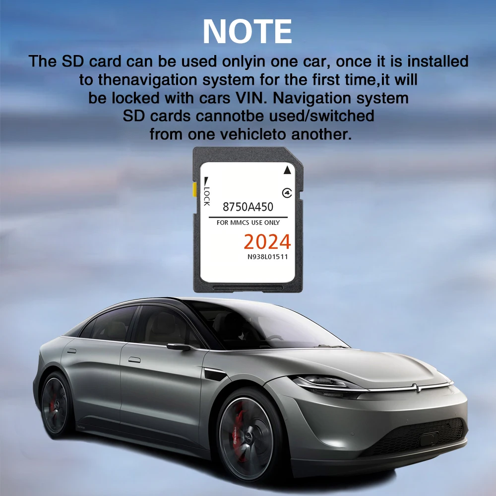 Maps 2024 Version for Mitsubishi Pajero Outlander MMCS SD Card 8750A450 GPS Europe Navigation Map Update Navigation System