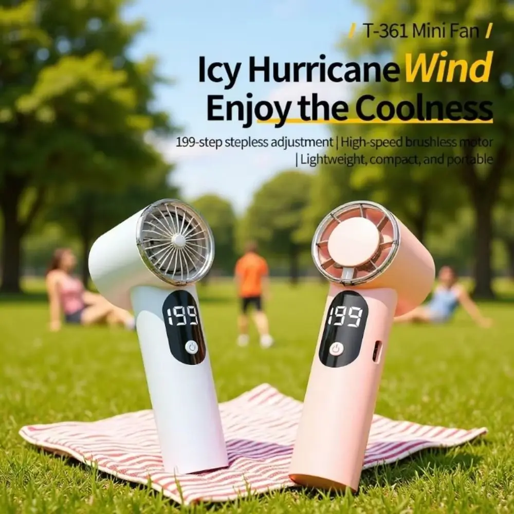 Practical Gift Rechargeable Handheld Fan Portable Compact Cooling Fan High Speed Lightweight Desktop Fan Summer Time