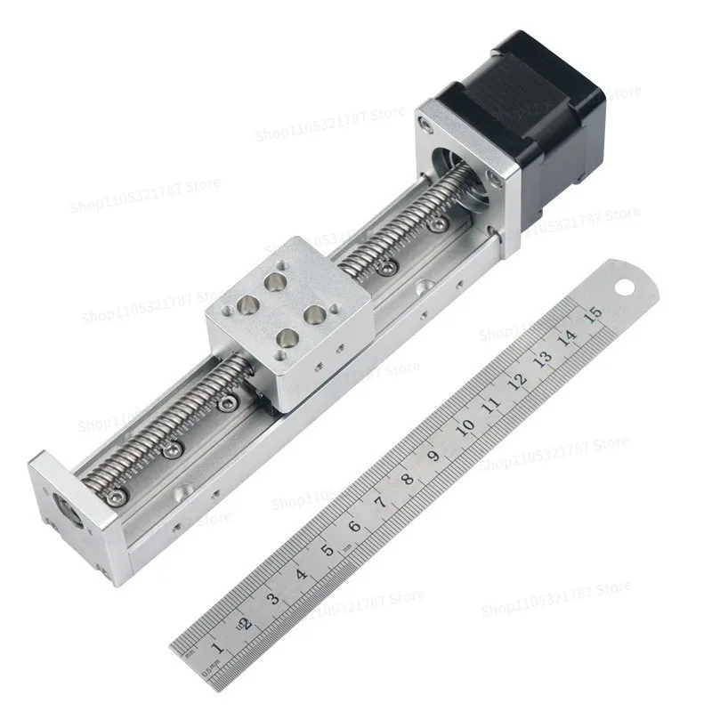 For Micro Trapezoidal Screw Slide HMS30T CNC Lifting Mobile Small Linear Guide Rail