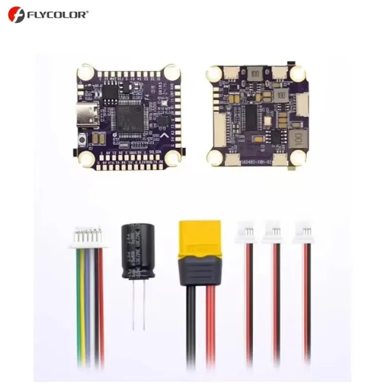 Flycolor Raptor BLS-04 Torre/pila F4 3V 5V 9V 50MHZ Controlador de vuelo FPV 55A 65A 4-EN-1 ESC 3-6S Stack