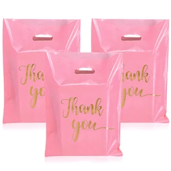 10Pcs Thank You Gift Bag for Wedding Birthday Bachelorette Party Gift Packaging Plastic Goody Treat Bag Small Business Supplies