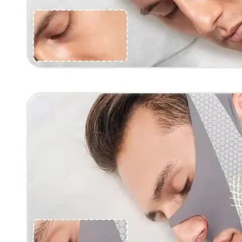 قناع الوجه للذقن المزدوجة، قناع الوجه الرقيق، ضمادة التخسيس، حزام العناية بالبشرة، شكل رفع يقلل من ترقق الوجه للرجال #1