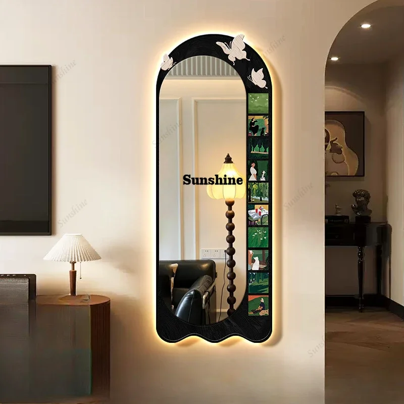 Fitting Full Length Floor Mirror Girls Bedroom Wall Moved Floor Mirrors Living Room Aesthetic Espejos De Piso Room Decor  FT