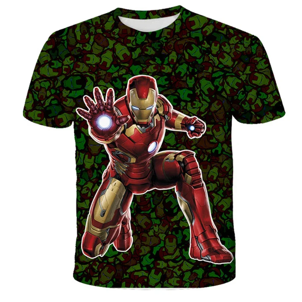 

Children Top Captain America 3D Printing Spiderman Hulk Summer T-shirts for Boys Cartoons Cartoons Printing Hulk Children's Kids