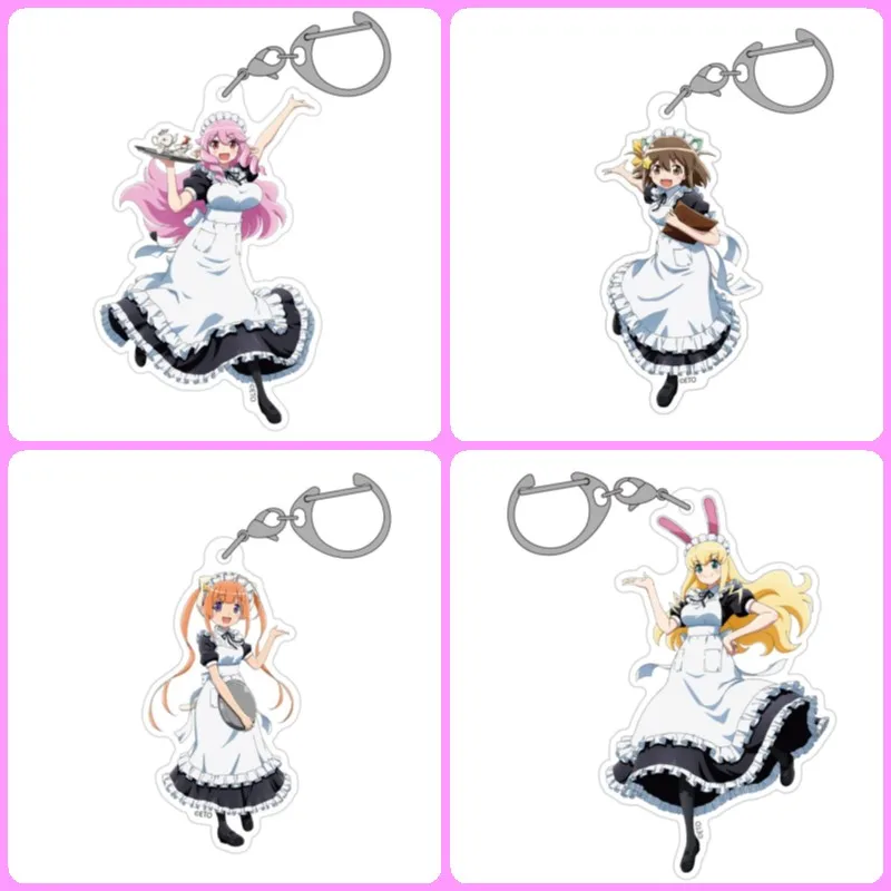 Etotama GAME 6CM Maid Version Acrylic figure keychain Bag Charms Backpack Pendant Friends Gifts Car Pendant