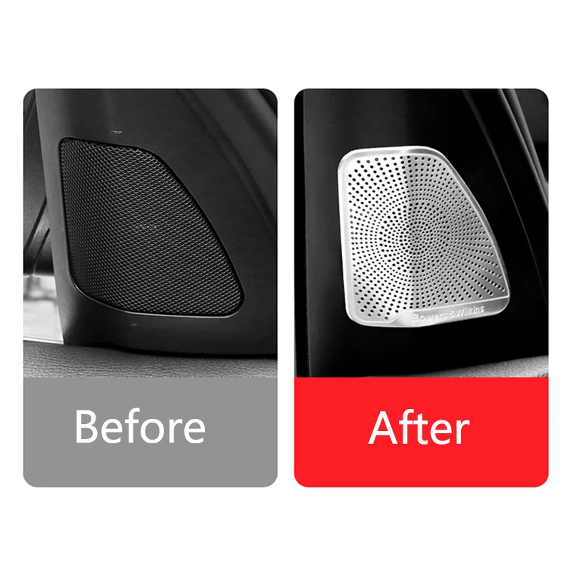 Car Styling Car Audio Speaker Cover Trim Car Door Horn Protective Cover Trim for BMW X5 X6 E70 E71 Interior Auto Accessories - Image 3
