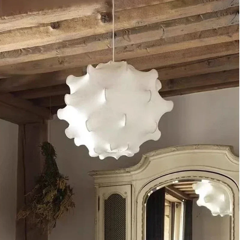 Modern Japanese Wabi Sabi Silk Pendant Lights Living Dining Room Bedroom B&B Loft Designer Lamp Nordic Home Decor E27 Chandelier