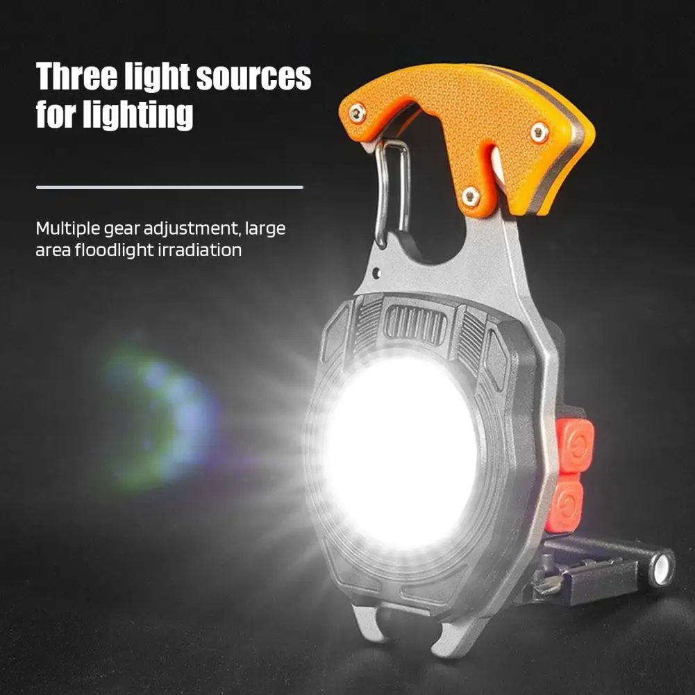 Portable Keychain Flashlight Versatile Led Keychain Work Light Rechargeable Mini Flashlight with High Lumens Screwdrivers Bottle