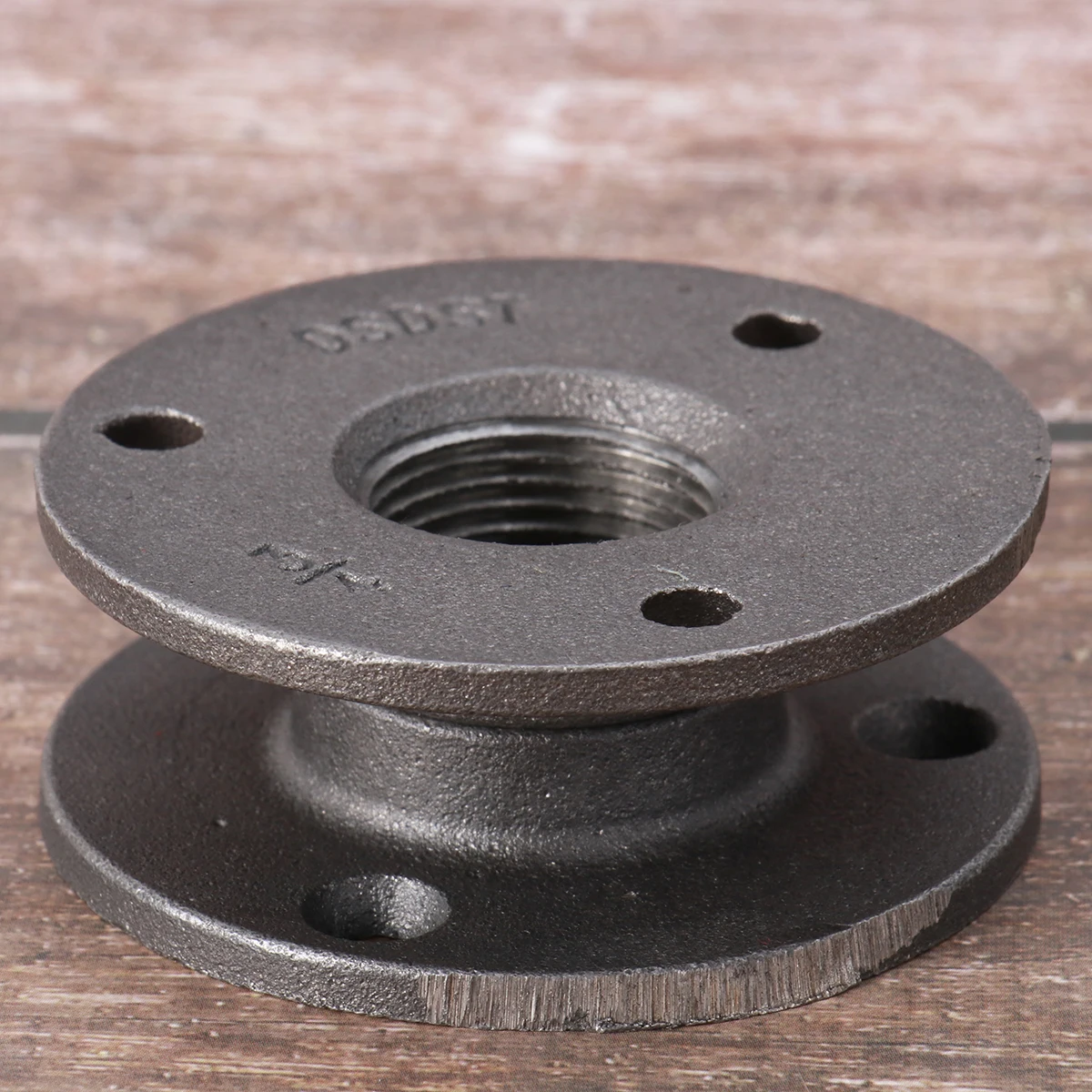 

10pcs Flange Base Iron Fittings Wall Mounted Threaded Floor Malleable Rust Resistant Sturdy Durable for Shelving Curtain Rails