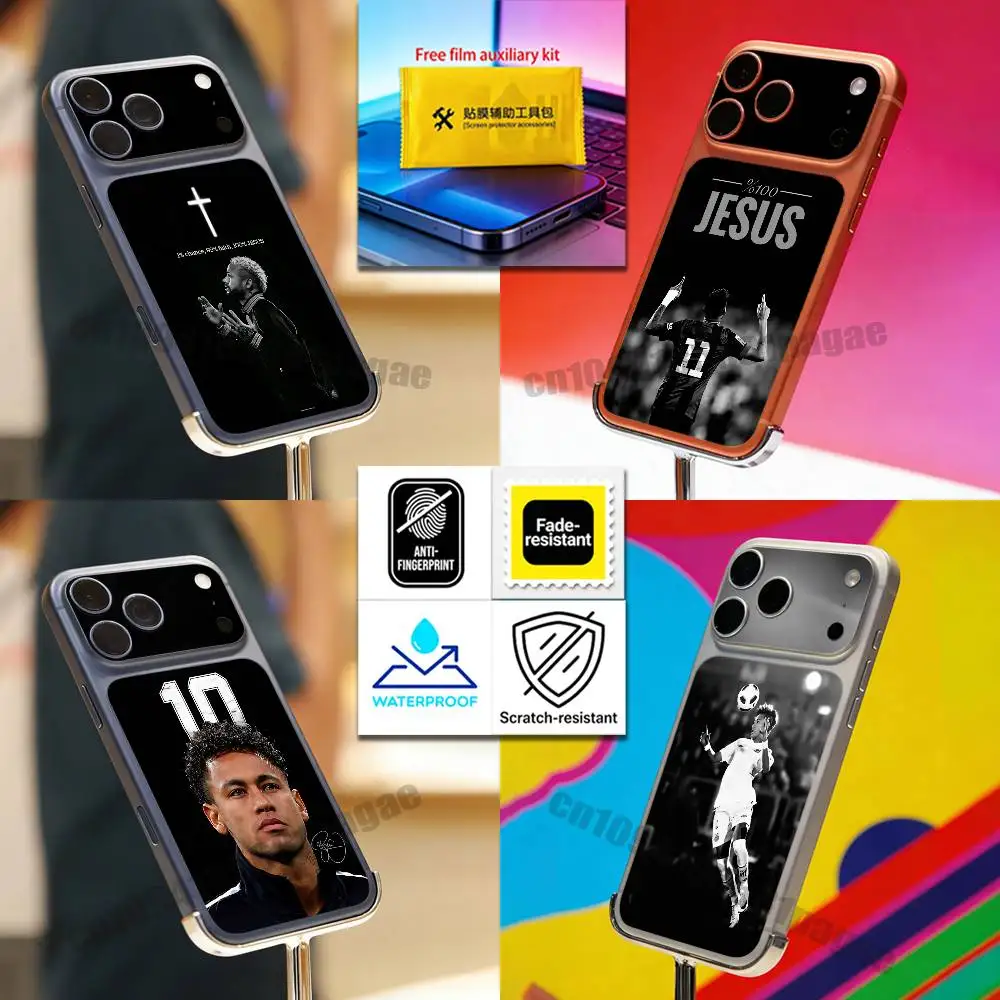 For N-Neymar Football 10 iPhone 17 Pro Max Phone Back Sticker Film Decal Skin Wrap DIY Custom Stickers Full Cover