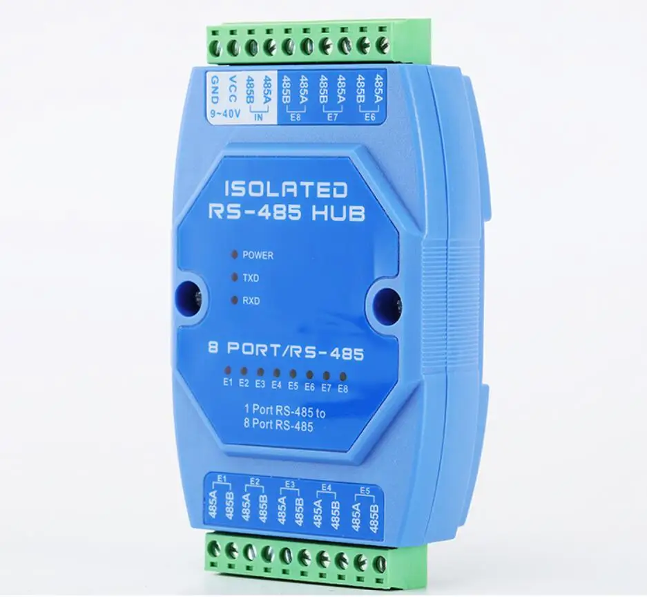 485 Hub 8Channel RS485 Distributor/Repeater One Sub Eight Industrial Photoelectric Isolated Relay