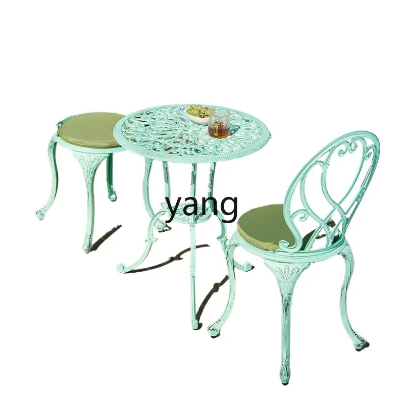 

Lmm outdoor balcony small table and chairs three-piece set outdoor leisure one table and two chairs