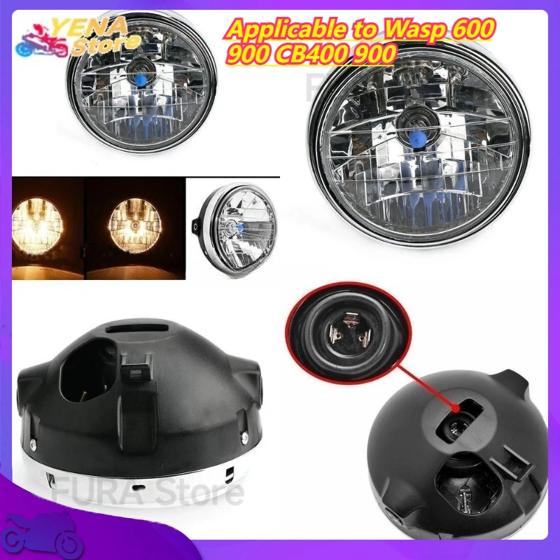 

Motorcycle Headlight Applicable to Wasp 600 900 CB400 900 Conversion Headlight Assembly Crystal Headlight