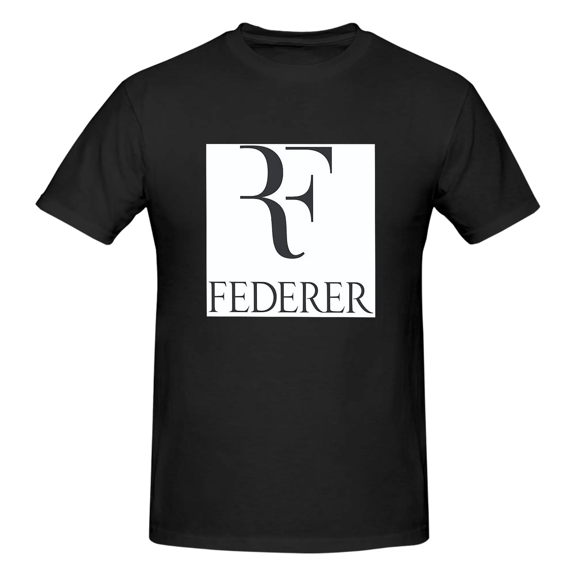 Roger Federer Men T-Shirt Double Sided Oversized T Shirts Men's O-Neck Cotton Tees Short Summer Male