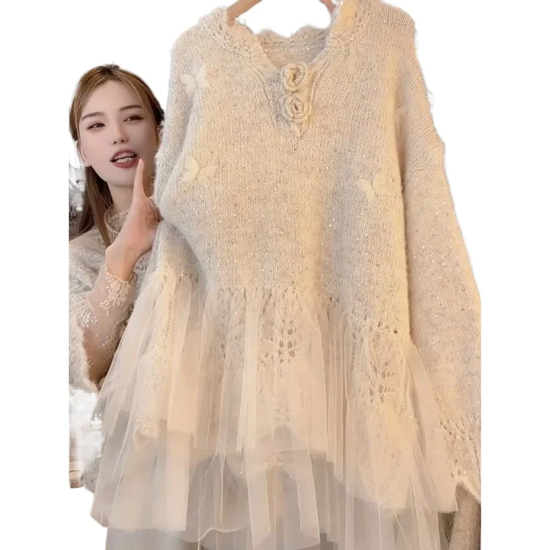 

Новый осенний нежный дизайн, полый топ, женская мода, темперамент, универсальная тонкая рубашка с длинными рукавами, женские красивые пуловеры