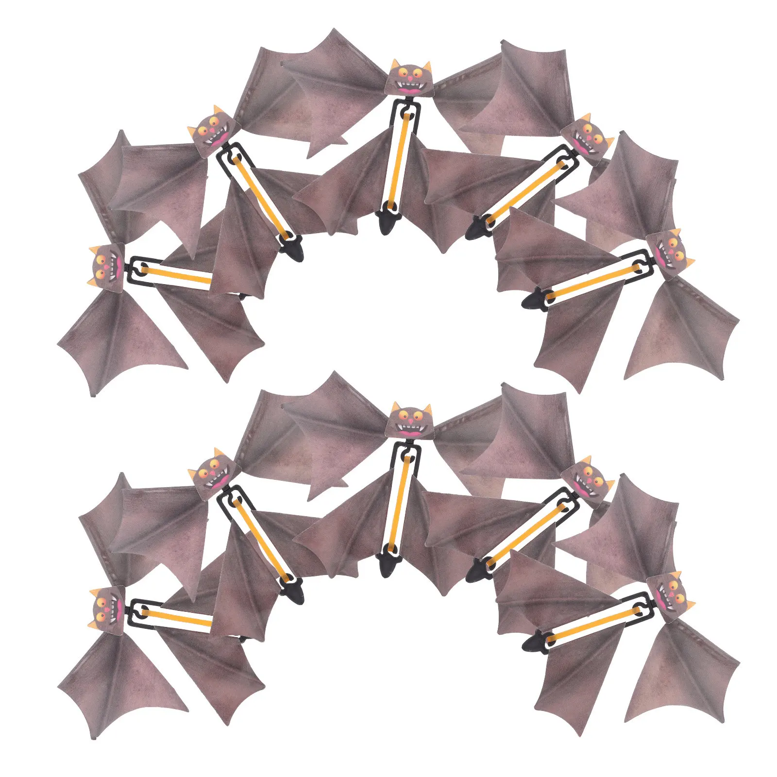 

10Pcs Bat Flying Halloween Prank Prop Rotatable Bat for Costume Party Decor Halloween Prank Prop Stuffed Animal