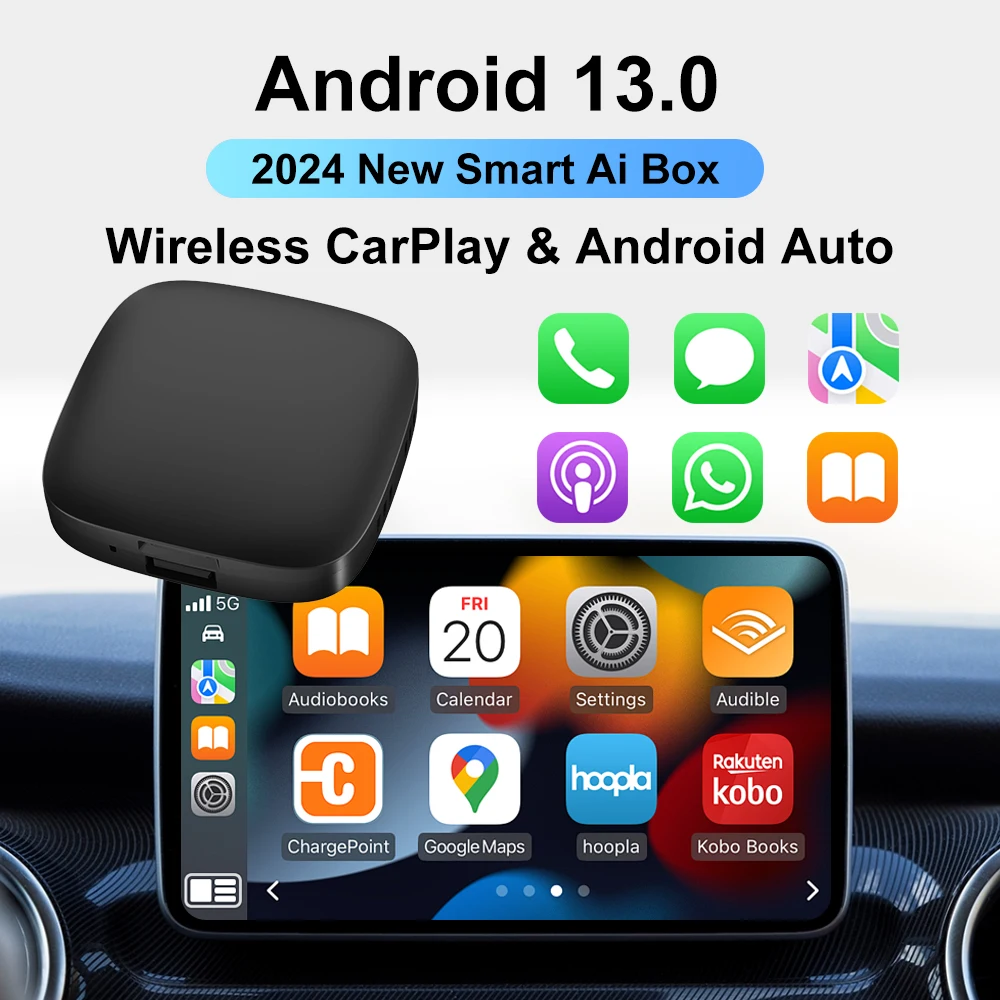 

Беспроводной адаптер CarPlay и Android Auto Carivio 2G+32G на Android 13 для автомобилей Toyota, Volvo, VW, Kia – интеллектуальная автомобильная система